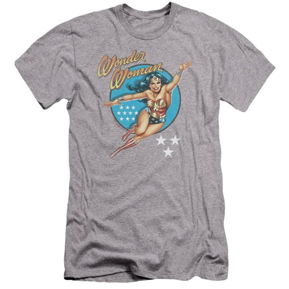 Dco - Wonder Woman Vintage - Premium Slim Fit Short Sleeve Shirt - Medium