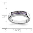 thumbnail image 4 of Sterling Silver Polished Purple CZ Ring, 4 of 6
