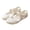 White, variant on Womens Woven Strap Beaded Sandal , Boho Floral Sandals Braided StrapSandals ,Accents for Summer Beach and Casual Daily Wear, Comfortable Cushioned Insole