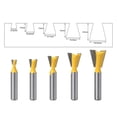 thumbnail image 4 of 8Mm Shank Dovetail Joint Router Bits Woodworking Engraving Bit Milling Cutter, 4 of 5
