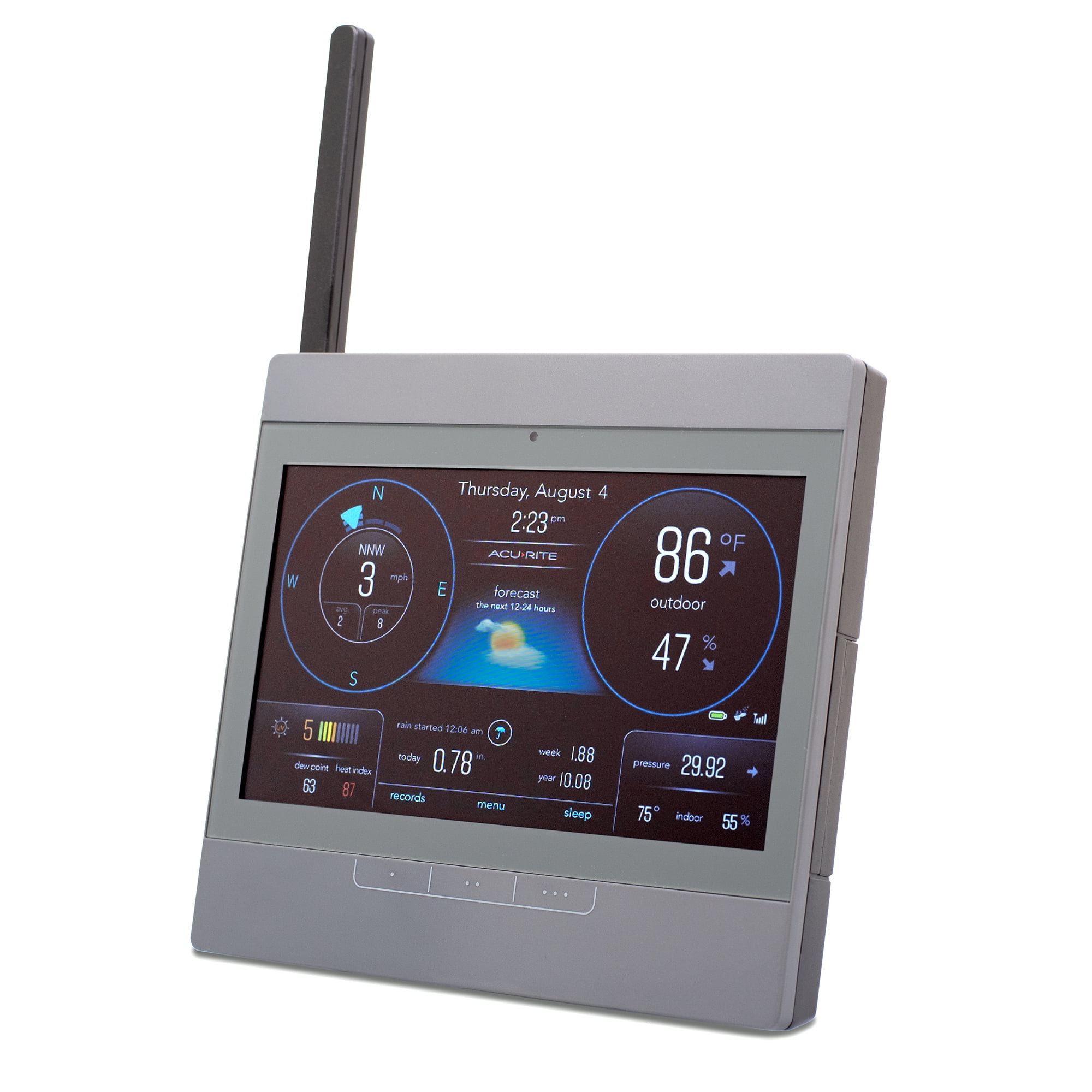 AcuRite Atlas Weather Station with HD Display for Temperature, Humidity, Wind Speed/Direction with Hyperlocal Forecast, Alerts, and Barometer (01125M)