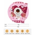 thumbnail image 6 of 13 Inch Round Placemats Set of 4, Pink Valentines Day Non Slip Heat Insulation PP Table Mats, Love Hearts Romantic Farmhouse Washable Place Mats for Kitchen Dining Party Table Decor, 6 of 7
