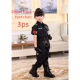 thumbnail image 1 of Disfraces De Policía De Tráfico Cosplay Para Niños Pequeños Halloween Carnaval Fantasía Militar Unform Regalo De Cumpleaños \, 1 of 4