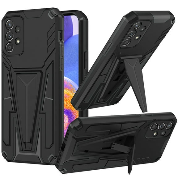 For Samsung Galaxy A23 5G Heavy Duty Protection Hybrid Built-in Kickstand Rugged Shockproof Military Grade Dual Layer Cover ,Xpm Phone Case [ Black ]