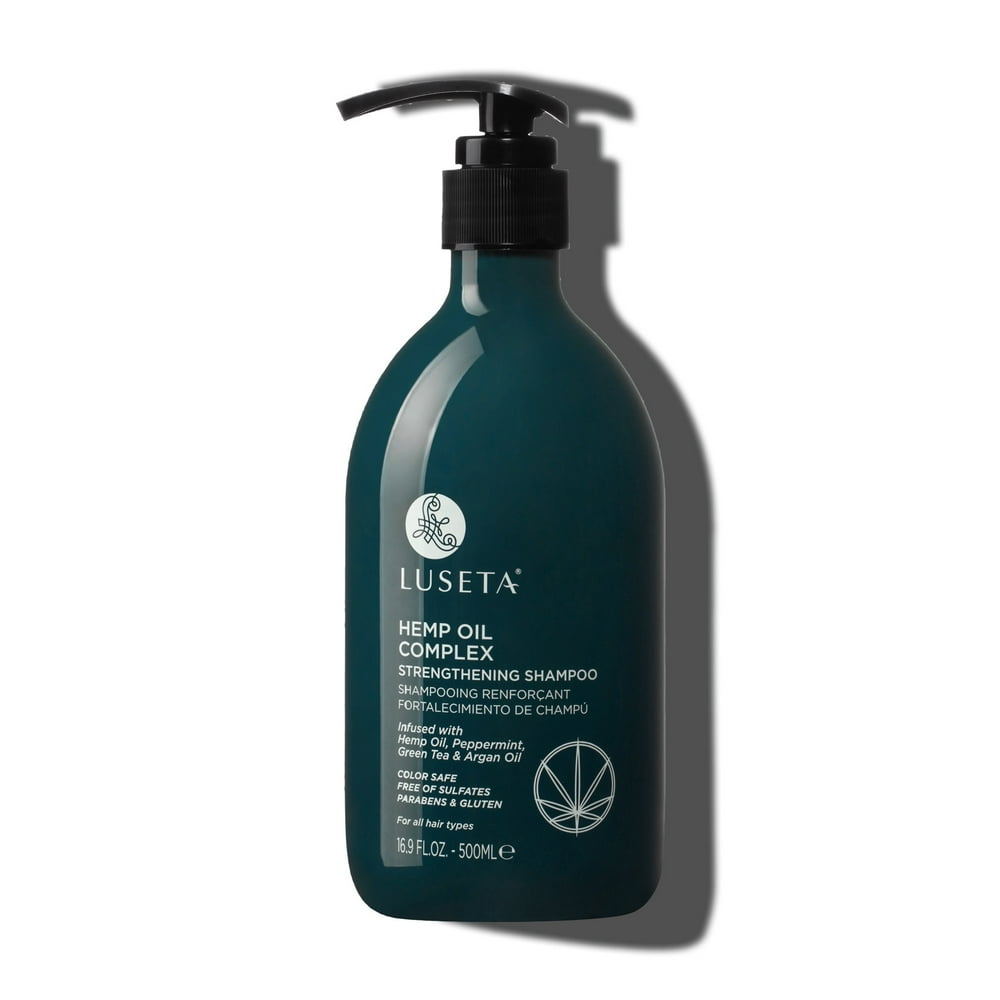 Luseta Hemp Oil Complex Strengthening Shampoo with Peppermint, Green