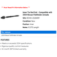 thumbnail image 2 of Inner Tie Rod End - Compatible with 2004 Nissan Pathfinder Armada, 2 of 2