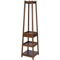thumbnail image 6 of eHemco 8-Hook 70.2" H Wooden Coat Rack Stand, 3 Storage Shelves and Drawer, Heavy Duty Hall Tree, Coffee, 6 of 7