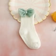 thumbnail image 6 of KelaJuan Toddler Girls Ankle Socks Breathable Knit Ribbed Bow Princess Socks for Party, Wedding, Travel, 6 of 6