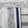 thumbnail image 6 of SAFAVIEH Striped Kilim Rada Striped Cotton Area Rug, Ivory/Navy, 8' x 10', 6 of 7