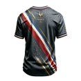 thumbnail image 4 of France 2026 Soccer Cup Fan Jersey for Men, Short Sleeve Crew Neck T-Shirt with Golden Rooster & Tricolor Graphic, Lightweight Breathable Athletic Top, 1 PC Gray L, 4 of 4