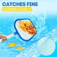 thumbnail image 3 of Pool Skimmer Net with Reinforced Frame, Professional Pool Nets for Cleaning, Swimming Pool Leaf Skimmer Net, Ultra Fine Mesh Netting, Clean Remove The Finest Debris Fast, 16×11in (with 60in Pole), 3 of 7
