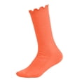 thumbnail image 3 of PureCasa Socks for Kids 6-14 Years Solid Color Cute Ankle Winter Warm Knit Cotton Frilly Sock 5 Pack, 3 of 7