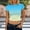 Blue, variant on Short Sleeve Blouses for Women Pullover Tops Crop Casual Trendy Crewneck Womens Shirts Crewneck