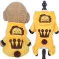 thumbnail image 5 of Ropa de invierno para perros de cuatro patas, ropa para mascotas, ropa de transformación, forro polar coral, ropa de otoño e invierno con diseño de dinosaurio para gatos, suministros para mascotas, 5 of 5