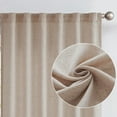 thumbnail image 2 of Curtainking Linen Curtains 84 Inch Length for Living Room Farmhouse Rod Pocket Back Tab Light Filtering Window Drapes with Lined for Bedroom Taupe 2 Panels, 2 of 8