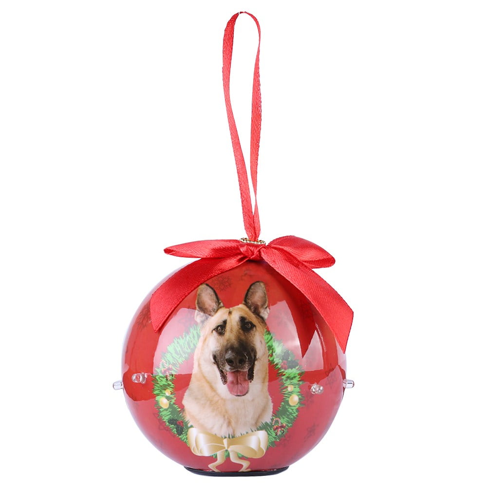 Dog Collection Twinkling Lights Christmas Ball Indoor Decorative Ornament