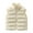 White, variant on Womens Padded Vest Winter Warm Stand Collar Sleeveless Solid Color Jacket Quilted Outerwear with Pockets
