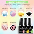 thumbnail image 6 of 6pc Nail Gel Polish Set All-Season Ultra Pigmented Semi Permanent UV Painting Gel For Nails Salon DIY Manicure Varnish Design, 6 of 9