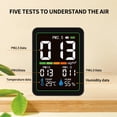 thumbnail image 3 of 5-in-1 Indoor Air Quality Monitor with LCD Color Screen - Real-Time PM1.0 PM2.5 PM10, Temperature & Humidity Sensor, USB-C Rechargeable, Portable Design, 3 of 11