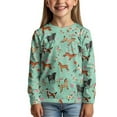 thumbnail image 3 of DISNIMO Horse Flower Long Sleeve Shirt Girls 11-12 Long Sleeve Shirt for Kids Girls Crewneck Tshirt Kids Long Sleeve T Shirt Girls T Shirts Long Sleeve for Kids T-Shirts Tee, 3 of 7