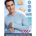 thumbnail image 5 of 3 Pack UPF 50+ Sun Protection Mens Hoodie Long Sleeve SPF Fishing Shirt Swim Rash Guard Athletic Workout Tops, 5 of 7