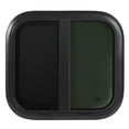 thumbnail image 1 of KIMISS Rounded Sliding RV500x450mm Black Aluminum Alloy Frame UV Resistant Movable  Screen for Caravan Camper Trailer, 1 of 7