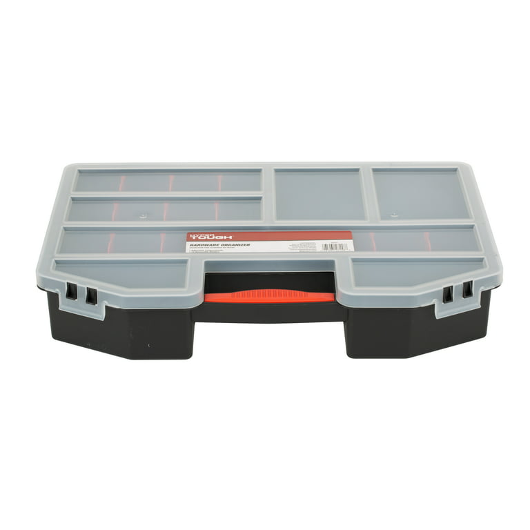 Hyper Tough Small Parts Organizer Case, Fastener Storage, Black 
