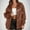 25#Brown, variant on Dwaogom Womens Leather Jackets Casual Zip Up Trendy Bomber Motorcycle Jacket Women's Solid Flip Collar Fall And Winter Long Sleeve Fashion Leather Jacket Coat Tops with Pockets