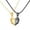 Black & Gold, variant on Joernso Heart Pendant Necklace Magnetic Matching Fine Workmanship Alloy Two Souls One Heart Pendant Necklaces for Dating