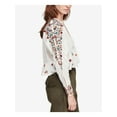 thumbnail image 2 of FREE PEOPLE $128 Womens New 1537 Ivory Ava Embroidered Blouse L B+B, 2 of 5