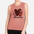 thumbnail image 2 of Peace Love Latte Women's Muscle Tank Large Desert Pink, 2 of 5