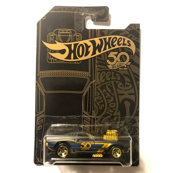 Hot Wheels 50th Anniversary Black & Gold Series '65 Ford Ranchero 1/64 Diecast Car