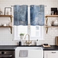 thumbnail image 2 of Blue Kitchen Curtains Small Short 39 Inch Length, Retro Oil Painting Modern Abstract Art Aesthetics Grommet Bedroom Living Room Curtains, Light Filtering Cafe Curtain Drapes 2 Panels Set 55''x39'', 2 of 9