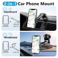 thumbnail image 2 of Universal Car Phone Holders Suction Cup Phone Mount, Windshield Dashboard Phone Holder Stand for All Smartphones, 2 of 5