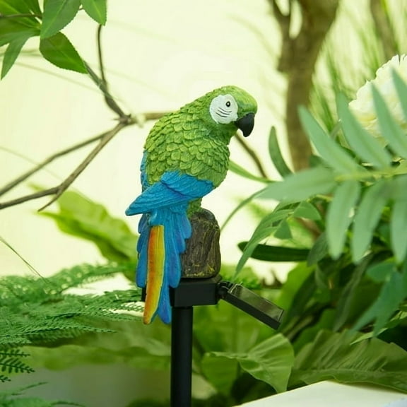 ZOEYKIMLO Solar Outdoor Parrot Lights, Garden Solar light Decoration, Outdoor Solar Light Crafts Animal for Patio Garden Pathway Lanscape, Green
