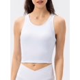 thumbnail image 4 of Women's Yoga Tank Top with Built-In Bra Crop Vest, 4 of 8