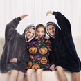 thumbnail image 5 of Colorful Halloween Pattern Blanket Hoodies for Kids 6-13YR Oversize Wearable Blanket Hoodies for Boys Girls Teens, 5 of 7