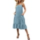 thumbnail image 3 of Sunloudy Vestido midi sin mangas para mujer, vestido de playa con volantes sueltos de color sólido sin mangas de verano Sunloudy  S M L XL, 3 of 7