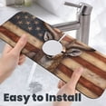 thumbnail image 6 of Sikiie Deer American Flag Wall Splash Guard for Sink Faucet-1 PC Super Absorbent Fast Drying Mat Sink Gadgets-Splash Guard for Kitchen, Sink Mat, 6 of 7