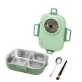 thumbnail image 2 of TUWABEII Stainless Steel Bento Lunch Box for Kids and Adults,Stackable BPA-Free Food Containers with 3 Compartments and Reusable Sauce Bowl, Fork and Spoon, 2 of 2
