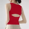 thumbnail image 4 of Lumtrix Womens Tank Tops Built In Bra Summer V Neck Sleeveless Basic Tee Ribbed Fitted Casual Shirts 2026 Trendy Clothes Red XL, 4 of 7