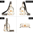 thumbnail image 7 of FORMRS Womens Crossbody Sling Bag Travel Daypack Shoulder Chest Backpack, Beige Fall Pumpkin, 7 of 7