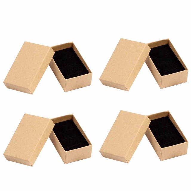13pcs Jewelry Storage Box Retro Classic Kraft Paper Ring Box for Women Girls Ladies (Light Kraft Paper)