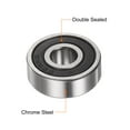 thumbnail image 4 of 628-2RS Deep Groove Ball Bearings, Chrome Steel Z3 Double Rubber Sealed Bearing 8mm x 24mm x 8mm, 10 Pack, 4 of 5