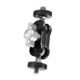 thumbnail image 1 of Montaje de brazo mágico,Soporte de brazo mágico de cabeza esférica doble Mini Universal,Magic Arm Clamp Tornillo de 1/4 de pulgada Multifuncional,Adaptador portátil de montura de zapata de, 1 of 4