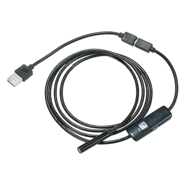 OWSOO 7MM 6 LED Lens Endoscope IP67 Waterproof Inspection Borescope Wire Snake Tube Camera for OTG Compatible with Android Smart Phone&PC,1.5M