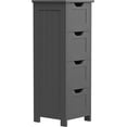 thumbnail image 5 of ZENY Bathroom Floor Cabinet Attractive Wooden Side Storage Organizer with 4 Drawers, Gray, 5 of 6