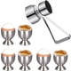 thumbnail image 1 of Juego de 6 soportes para huevos, KkvoGmle, acero inoxidable, plateado, 1 of 4