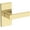 Non-Lacquered Brass, variant on Baldwin PSSHACFR190 Sharpewood Passage Door Lever Set - Black