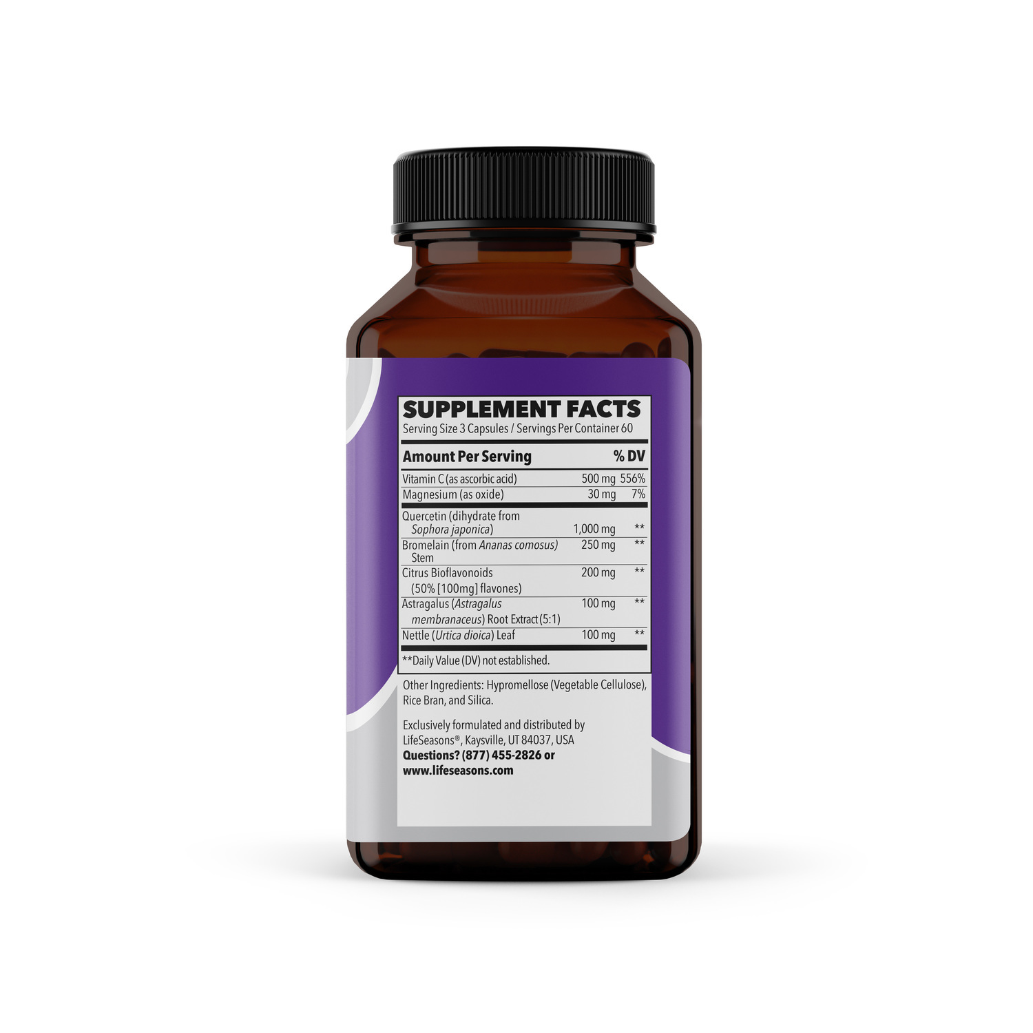 Breathe-X - Allergy & Sinus Relief Supplement - Supports Sinuses & Nasal Discomfort - Non-Drowsy & Fast-Acting - Quercetin, Bromelain, Citrus Bioflavonoids, Nettle Leaf & Vitamin C - 180 Capsules